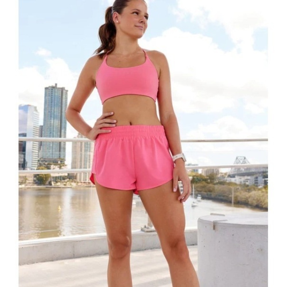 LSKD Energy 1.8 Training Shorts Pink Lemonade Womens Large NEW NWT